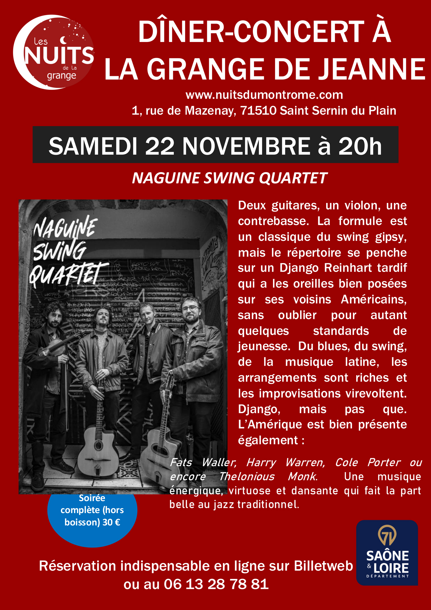 AFFICHE-22- NOVEMBRE - La grange de jeanne